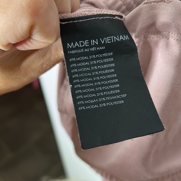 Club Monaco Pink Rose Soft Modal Elastic Waist Jumpsuit - Picture 8 of 8